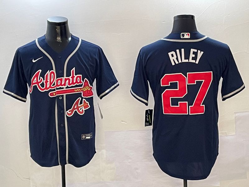 Men Atlanta Braves #27 Riley Blue Game 2024 Nike MLB Jersey style 3->atlanta braves->MLB Jersey